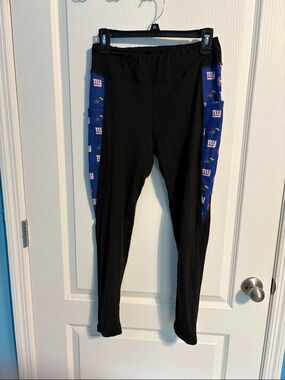 Women's NY Giants Black & Blue Leggings